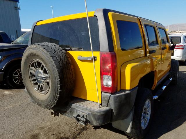 5GTDN13E578124544 - 2007 HUMMER H3 YELLOW photo 4