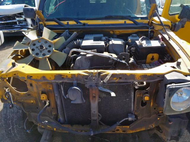 5GTDN13E578124544 - 2007 HUMMER H3 YELLOW photo 7