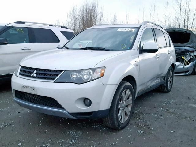 JA4MT41X28Z003124 - 2008 MITSUBISHI OUTLANDER WHITE photo 2