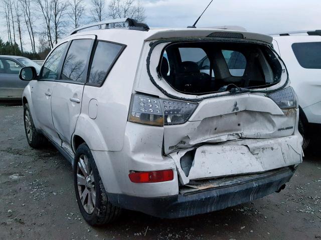 JA4MT41X28Z003124 - 2008 MITSUBISHI OUTLANDER WHITE photo 3