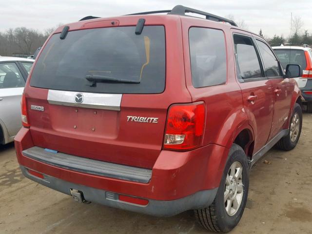 4F2CZ96168KM10308 - 2008 MAZDA TRIBUTE S BURGUNDY photo 4