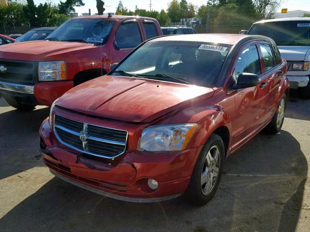 1B3HB48B37D147962 - 2007 DODGE CALIBER SX RED photo 2