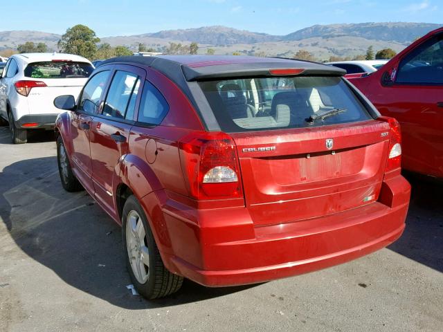 1B3HB48B37D147962 - 2007 DODGE CALIBER SX RED photo 3