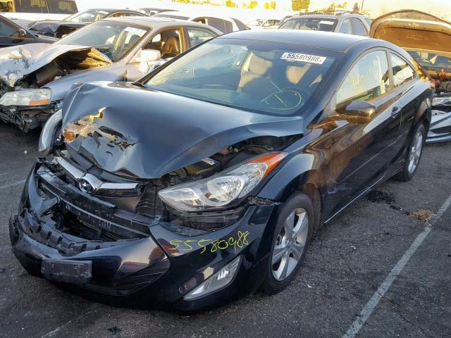 KMHDH6AE6DU014597 - 2013 HYUNDAI ELANTRA CO BLACK photo 2