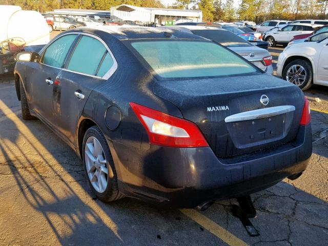 1N4AA51E09C845537 - 2009 NISSAN MAXIMA S BLACK photo 3