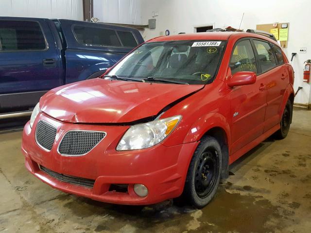 5Y2SL65826Z429307 - 2006 PONTIAC VIBE RED photo 2