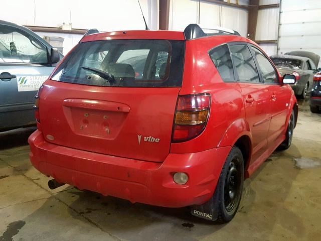 5Y2SL65826Z429307 - 2006 PONTIAC VIBE RED photo 4