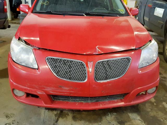 5Y2SL65826Z429307 - 2006 PONTIAC VIBE RED photo 9