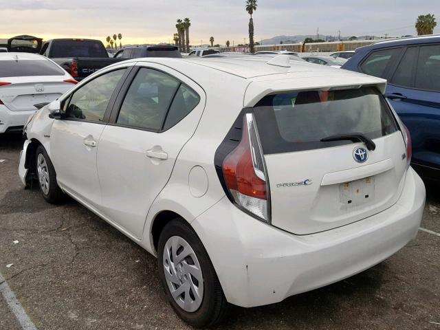 JTDKDTB32G1134986 - 2016 TOYOTA PRIUS C WHITE photo 3