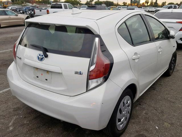 JTDKDTB32G1134986 - 2016 TOYOTA PRIUS C WHITE photo 4