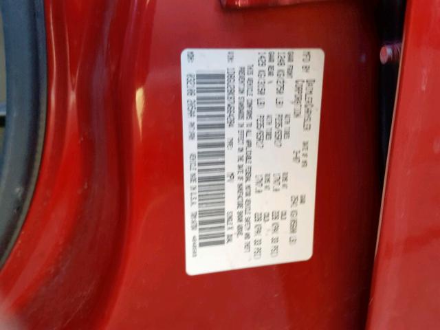 1D8GU28K87W664284 - 2007 DODGE NITRO SXT RED photo 10