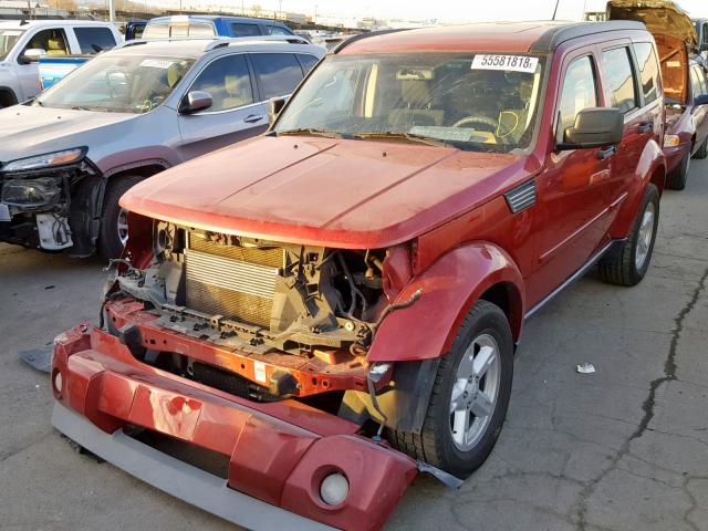 1D8GU28K87W664284 - 2007 DODGE NITRO SXT RED photo 2