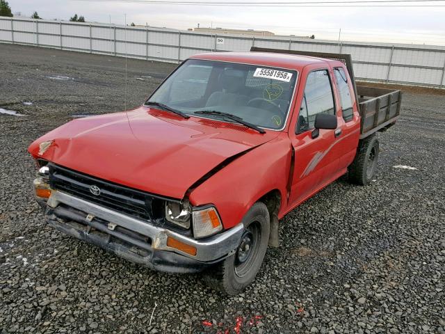 JT4VN93D3P5036921 - 1993 TOYOTA PICKUP 1/2 RED photo 2