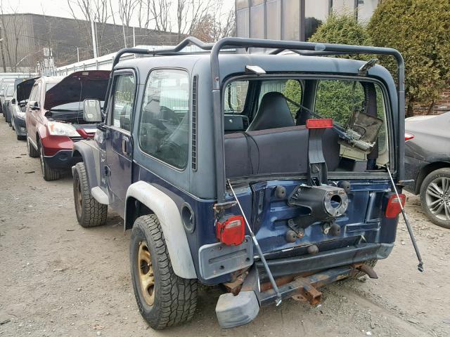 1J4FA49S9YP746320 - 2000 JEEP WRANGLER / BLUE photo 3