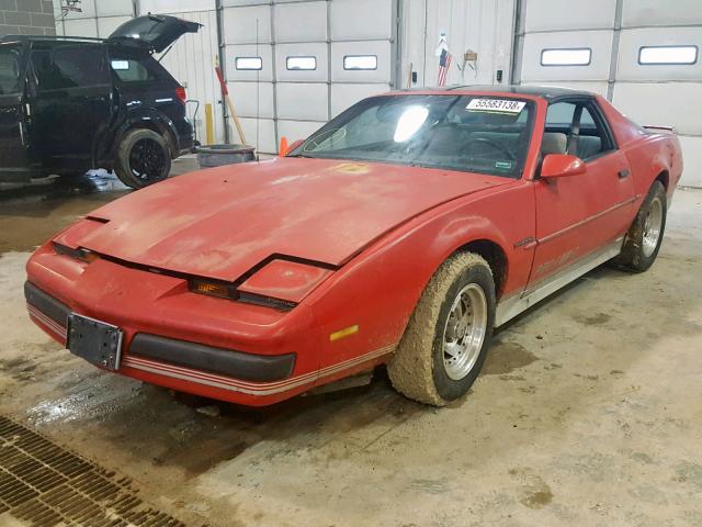 1G2FS21EXKL243508 - 1989 PONTIAC FIREBIRD B RED photo 2