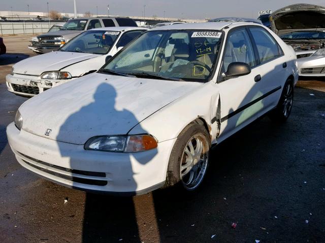 JHMEG8548SS006145 - 1995 HONDA CIVIC DX WHITE photo 2