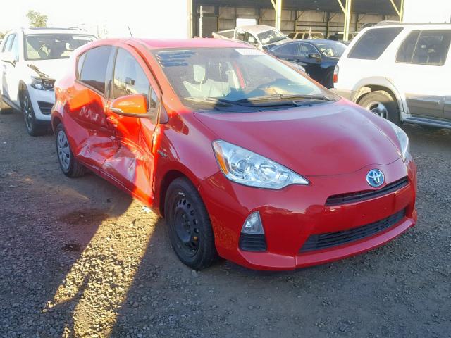 JTDKDTB34D1042967 - 2013 TOYOTA PRIUS C RED photo 1