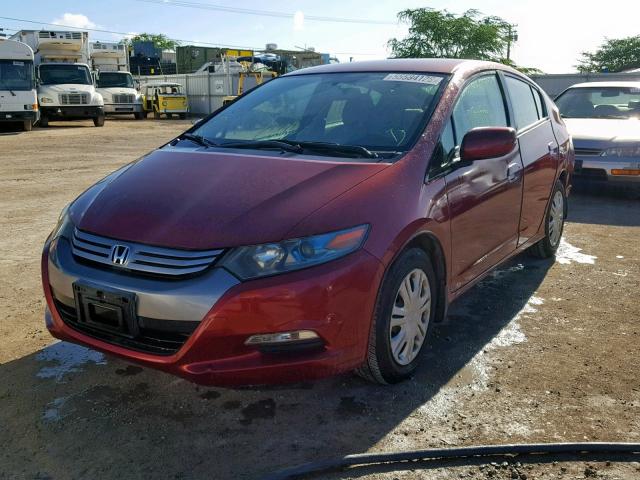 JHMZE2H58AS020831 - 2010 HONDA INSIGHT LX RED photo 2