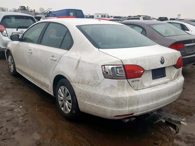 3VW2K7AJ0DM209810 - 2013 VOLKSWAGEN JETTA BASE 白色 照片 3