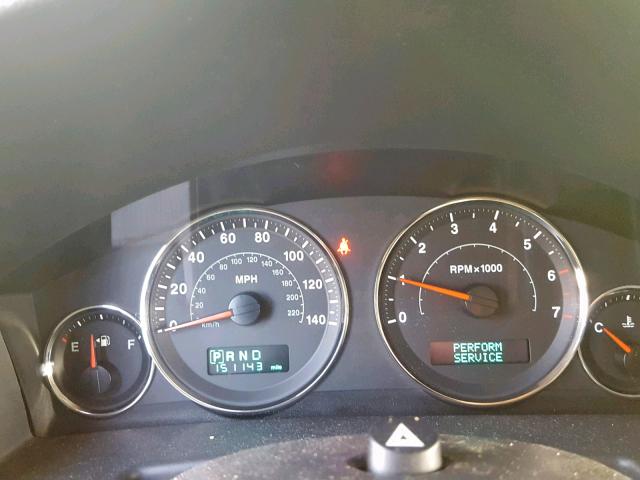 1J8HG48K97C573704 - 2007 JEEP COMMANDER GRAY photo 8