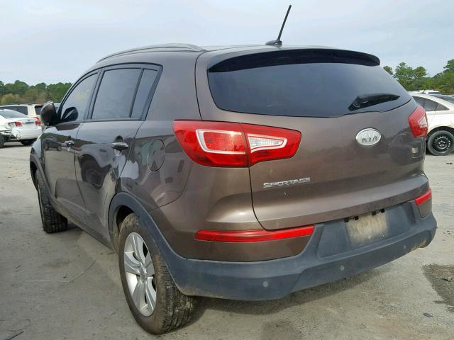 KNDPB3A29C7224468 - 2012 KIA SPORTAGE B BROWN photo 3