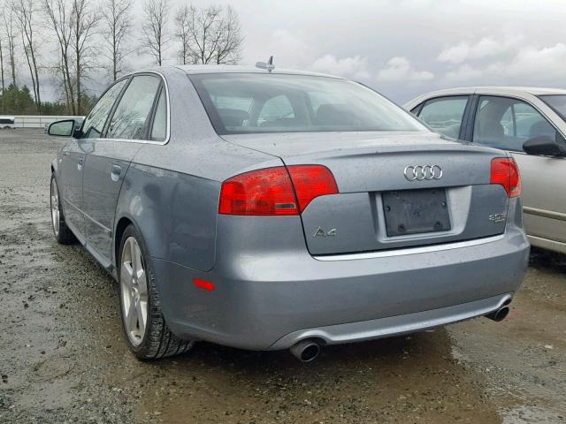 WAUEF78E76A098666 - 2006 AUDI A4 S-LINE GRAY photo 3