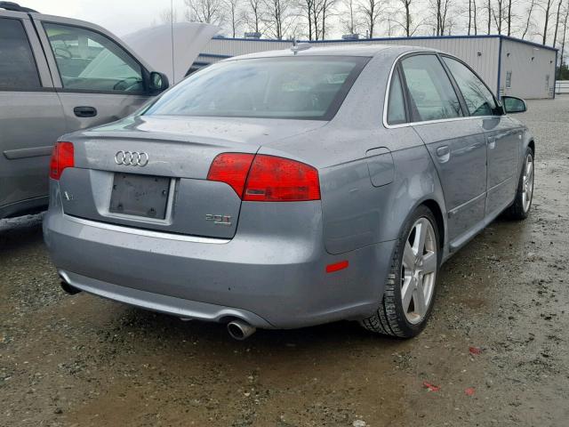 WAUEF78E76A098666 - 2006 AUDI A4 S-LINE GRAY photo 4