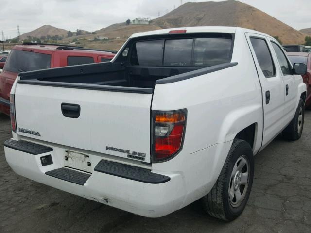 2HJYK16206H562248 - 2006 HONDA RIDGELINE WHITE photo 4