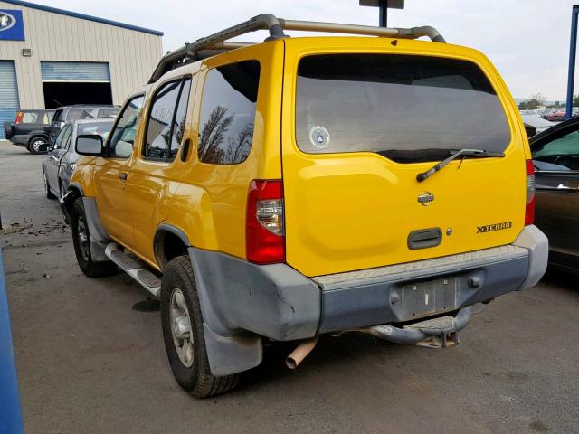 5N1ED28T3YC537990 - 2000 NISSAN XTERRA XE YELLOW photo 3