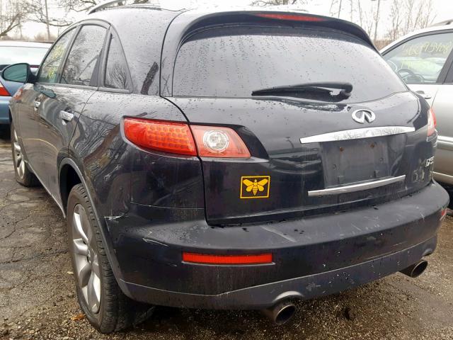 JNRAS08W44X211271 - 2004 INFINITI FX35 BLACK photo 3