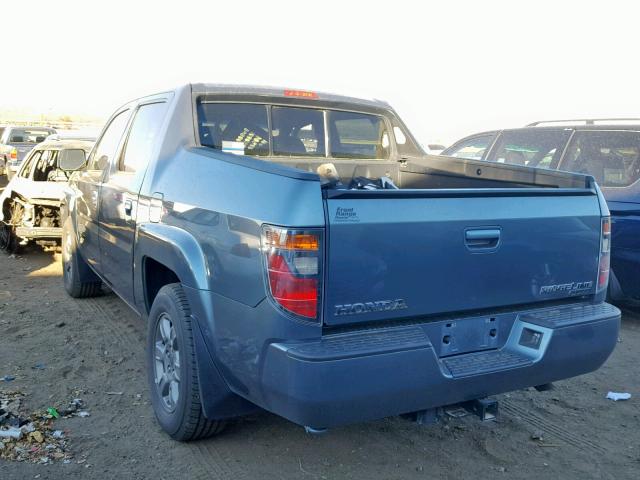 2HJYK16328H508154 - 2008 HONDA RIDGELINE BLUE photo 3