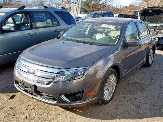 3FADP0L34AR153927 - 2010 FORD FUSION HYB GRAY photo 2