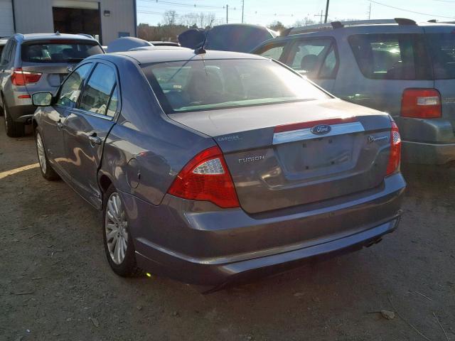 3FADP0L34AR153927 - 2010 FORD FUSION HYB GRAY photo 3