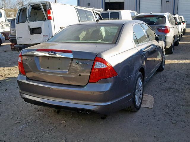 3FADP0L34AR153927 - 2010 FORD FUSION HYB GRAY photo 4