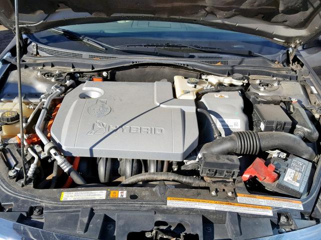 3FADP0L34AR153927 - 2010 FORD FUSION HYB GRAY photo 7