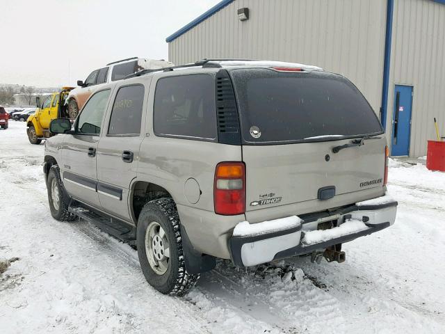 1GNEK13Z02J210599 - 2002 CHEVROLET TAHOE LS TAN photo 3