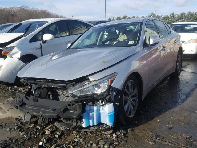 JN1BV7AR2EM688506 - 2014 INFINITI Q50 BASE SILVER photo 2