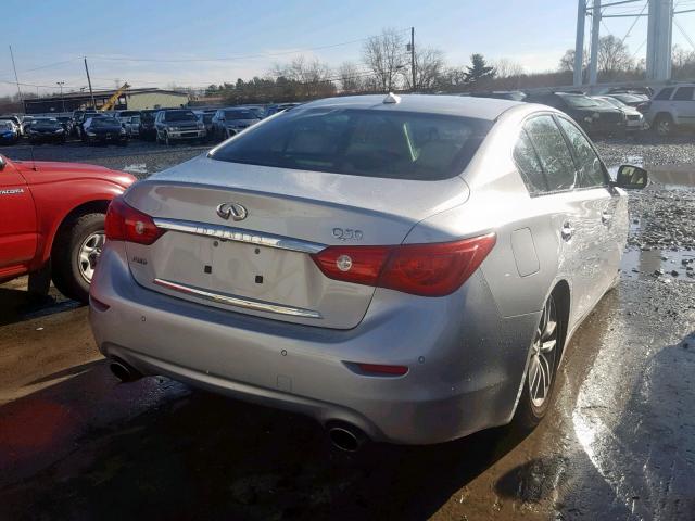 JN1BV7AR2EM688506 - 2014 INFINITI Q50 BASE SILVER photo 4