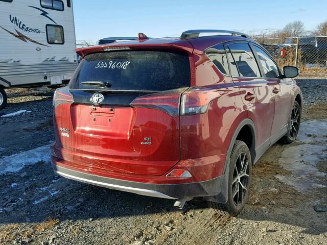 2T3JFREVXJW751213 - 2018 TOYOTA RAV4 SE RED photo 4