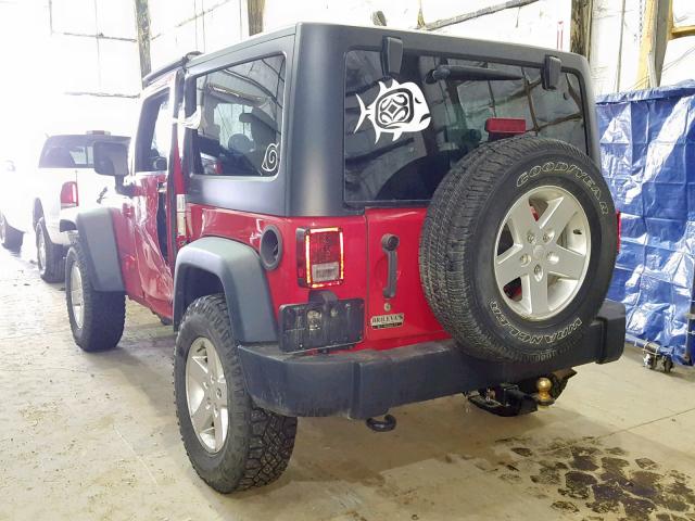 1C4AJWAG7DL702188 - 2013 JEEP WRANGLER S RED photo 3