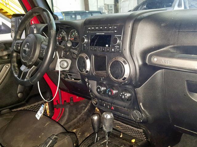 1C4AJWAG7DL702188 - 2013 JEEP WRANGLER S RED photo 9