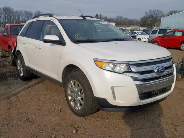 2FMDK4JC0EBB80772 - 2014 FORD EDGE SEL WHITE photo 1