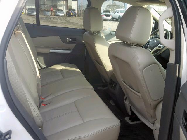 2FMDK4JC0EBB80772 - 2014 FORD EDGE SEL WHITE photo 6