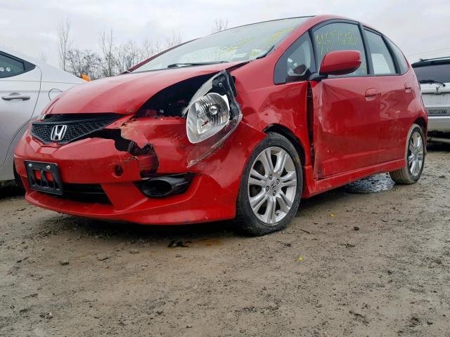 JHMGE8H56BS005014 - 2011 HONDA FIT SPORT RED photo 2