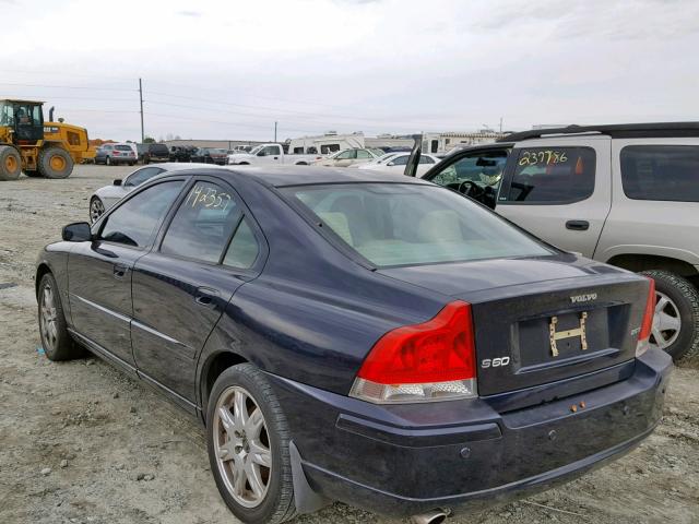 YV1RS592862551626 - 2006 VOLVO S60 2.5T BLUE photo 3