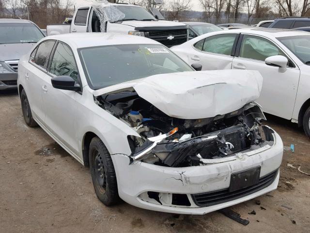 3VW2K7AJ4EM445099 - 2014 VOLKSWAGEN JETTA BASE WHITE photo 1