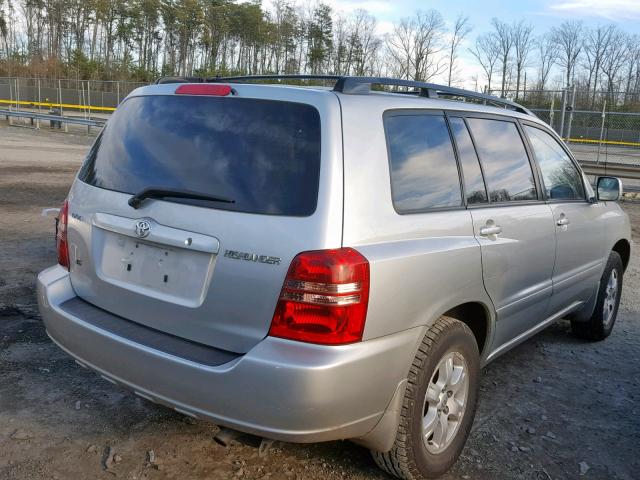 JTEGF21AX10024173 - 2001 TOYOTA HIGHLANDER SILVER photo 4