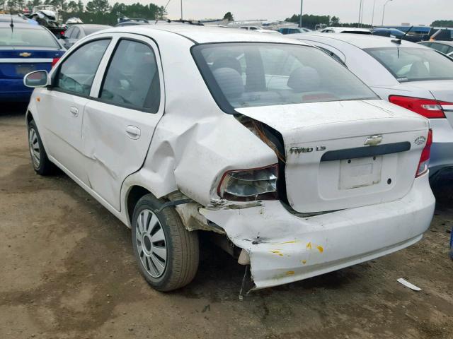 KL1TJ52684B258342 - 2004 CHEVROLET AVEO LS WHITE photo 3