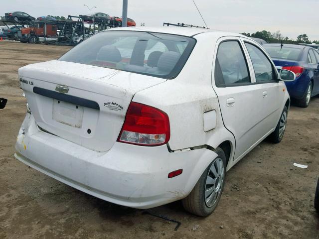 KL1TJ52684B258342 - 2004 CHEVROLET AVEO LS WHITE photo 4