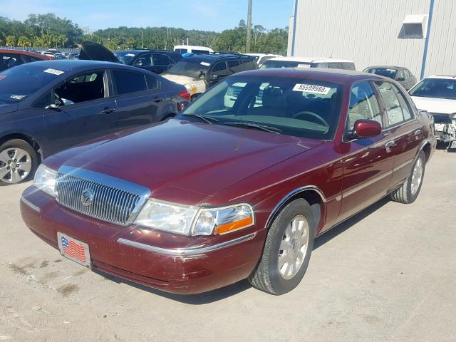 2MEHM75W54X629577 - 2004 MERCURY GRAND MARQ RED photo 2